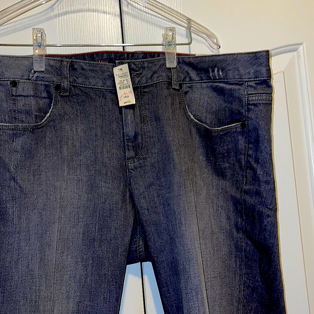 Talbots gray boot leg jeans.  Never worn